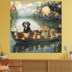 Bluetick Coonhound Weihnachtsfeiertage Leinwanddruck