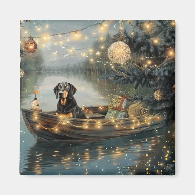 Bluetick Coonhound Weihnachtsfeiertage Magnet (Vorne)