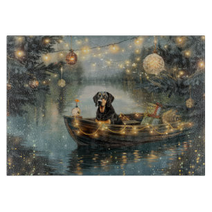 Bluetick Coonhound Weihnachtsfeiertage Schneidebrett