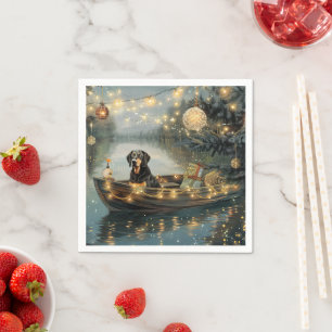 Bluetick Coonhound Weihnachtsfest Reise Serviette