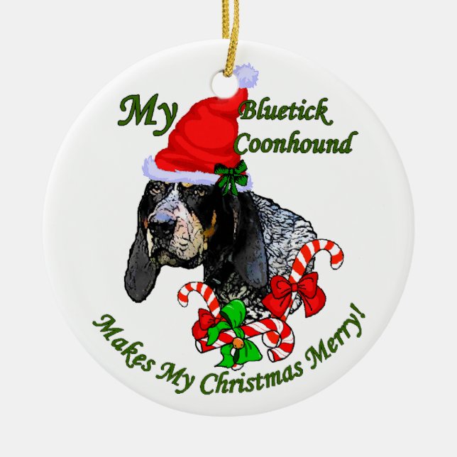 Bluetick Coonhound Weihnachtsgeschenke Ornament (Vorne)
