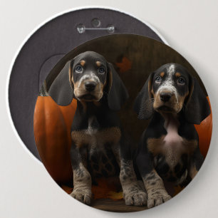 Bluetick Coonhound Welpe Herbst Delight Pumpen Button