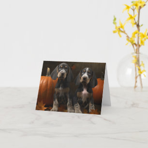 Bluetick Coonhound Welpe Herbst Delight Pumpen Karte