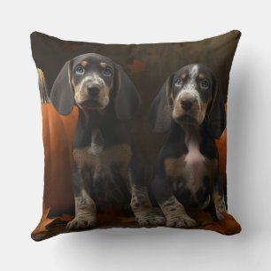 Bluetick Coonhound Welpe Herbst Delight Pumpen Kissen