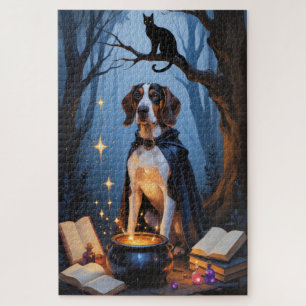 Bluetick Coonhound Whimsical Halloween-Malerei