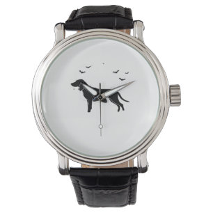 Bluetick Dog - Halloween Moon Silhouette Classic T Armbanduhr