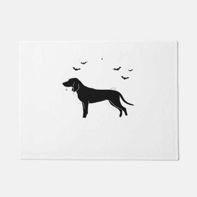 Bluetick Dog - Halloween Moon Silhouette Classic T Fußmatte (Vorderseite)