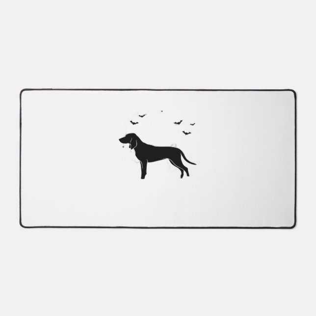 Bluetick Dog - Halloween Moon Silhouette Classic T Schreibtischunterlage (Vorderseite)