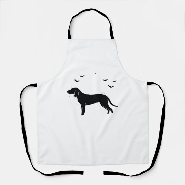 Bluetick Dog - Halloween Moon Silhouette Classic T Schürze (Vorderseite)