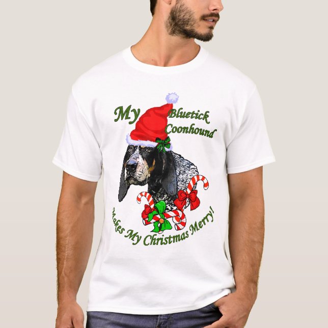 Bluetick Weihnachtsgeschenke T-Shirt (Vorderseite)
