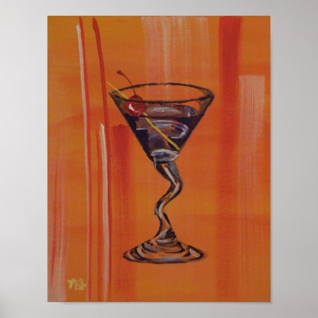 "Bluetini"-Druck Poster (Vorne)