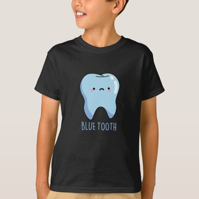 Bluetooth Funny Technical Blue Tooth Puff Dark BG T-Shirt (Vorderseite)