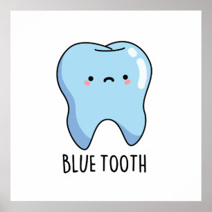 Bluetooth Funny Technical Blue Tooth Puff Poster