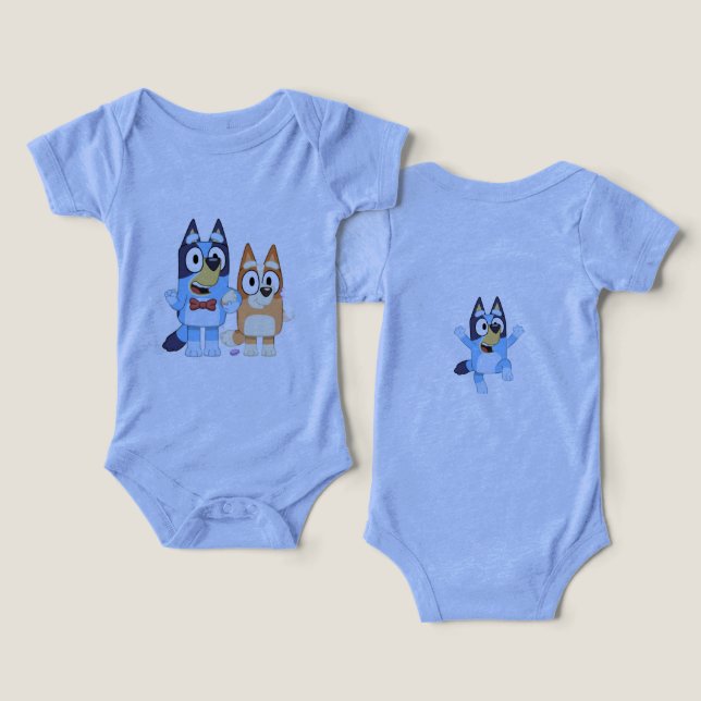 Bluey Baby Clothing (Design Vorderseite & Rückseite)