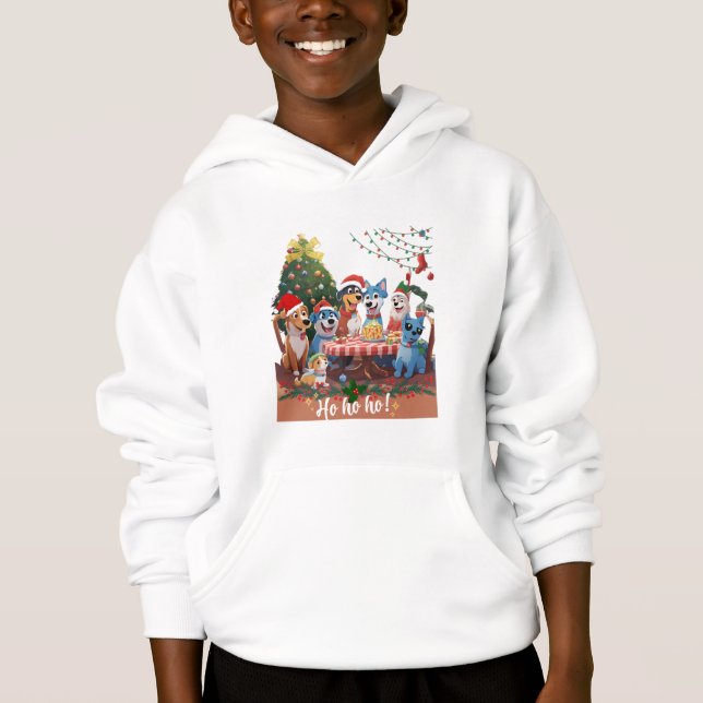 Bluey Family Christmas Party Hoodie (Vorderseite)