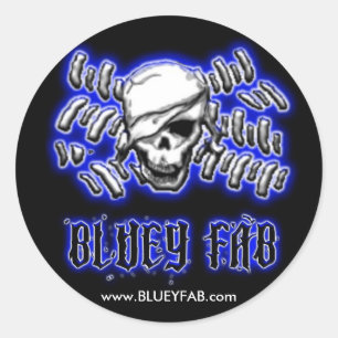 BlueyFab Round LG Runder Aufkleber