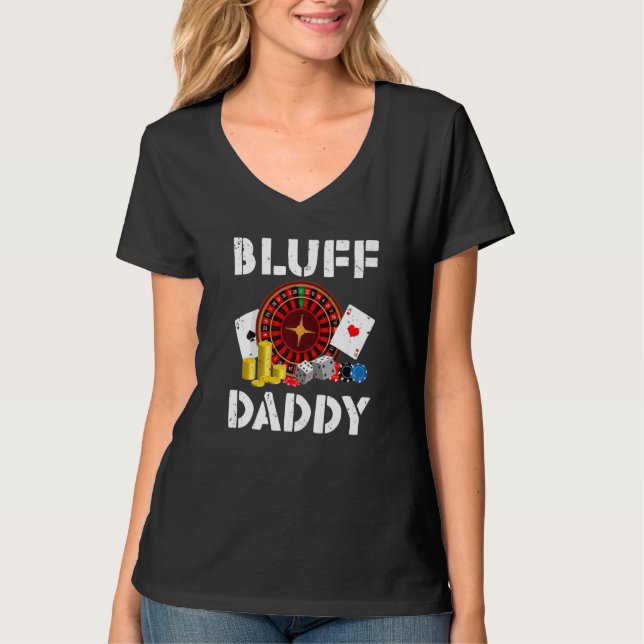 Bluff Daddy Game Playing Cards Funny Poker Premium T-Shirt (Vorderseite)