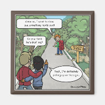 Bluffing Funny Magnet