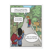 Bluffing Funny Postcard