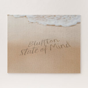 Bluffton State of Mind In den Sand geschrieben SC