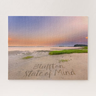 Bluffton State of Mind In den Sand geschrieben SC