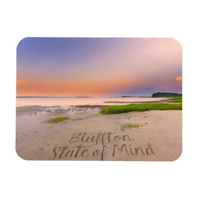 Bluffton State of Mind In den Sand geschrieben SC  Magnet (Horizontal)