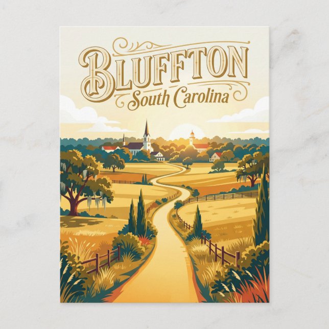 Bluffton USA Postkarte (Vorderseite)