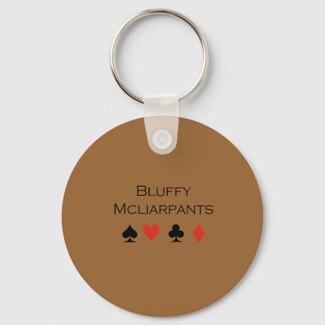 Bluffy Mcliarpants T - Shirt Schlüsselanhänger (Vorderseite)