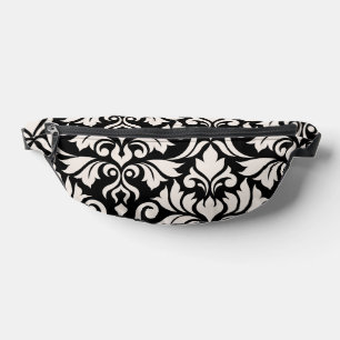 Blüh Damask Art I Cream on Black Bauchtasche