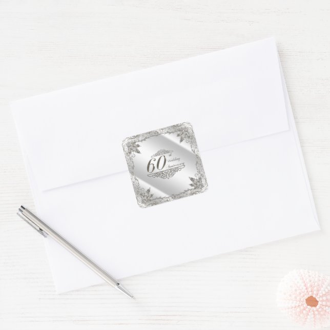 Blüh Diamond 60. Wedding Anniversary Stickers (Umschlag)