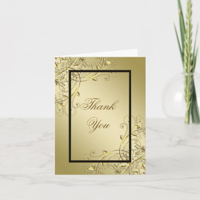 Blüh Gold 50. Hochzeitstag Danke (Vorderseite)