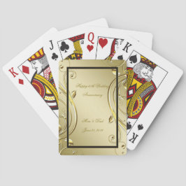 Blüh Gold Black 50. Hochzeitstag Spielkarten