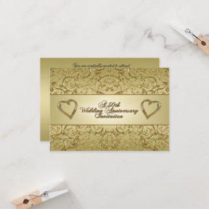 Blüh Golden 50. Hochzeitstag Einladung