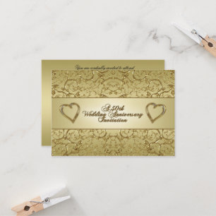 Blüh Golden 50. Hochzeitstag Einladung