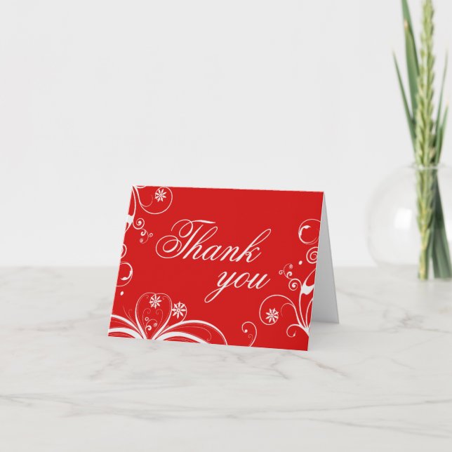 Blüh Red Dankeschön Card Dankeskarte (Vorderseite)