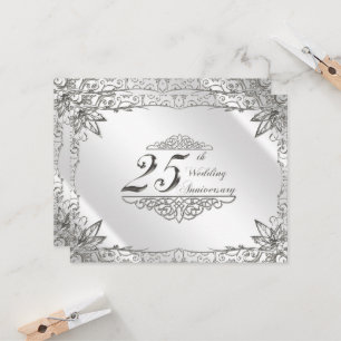 Blüh Silver 25. Wedding Anniversary Einladung