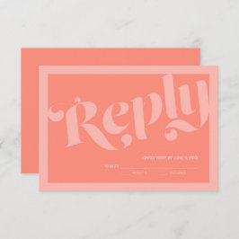 Blüh Typografie Coral Lmon Wedding RSVP