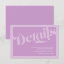Blüh Typografie Lavender Lilac Wedding Details