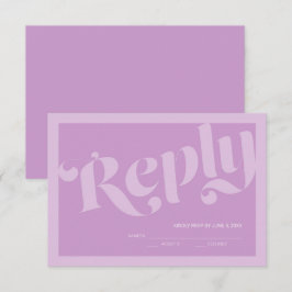 Blüh Typografie Lavender Lilac Wedding RSVP