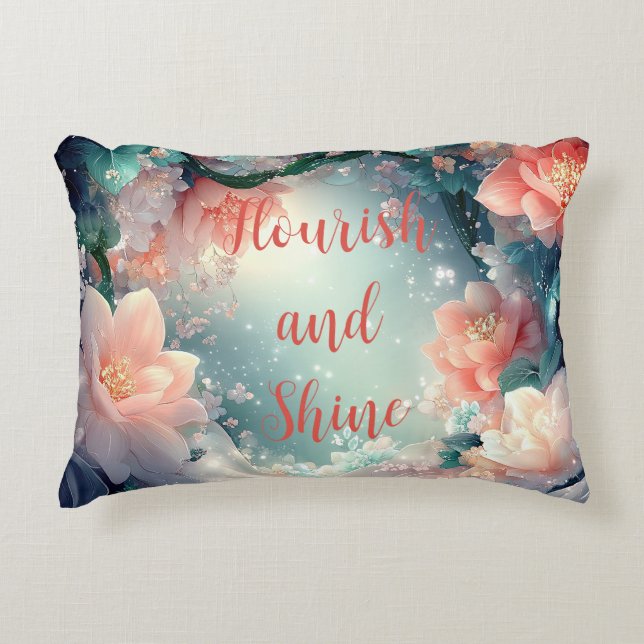Blüh und Shine Floral Dekokissen (Vorderseite)