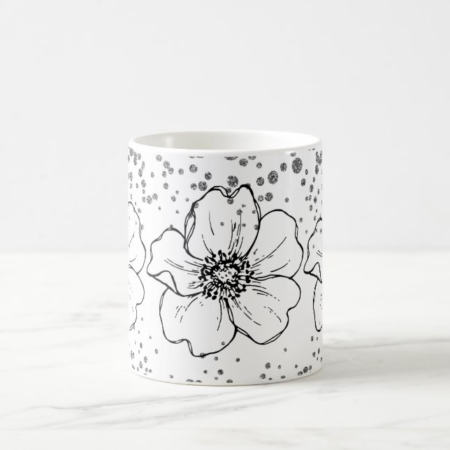 blühe Baby blühe Blumen Glitter Tasse Geschenk (Mittel)