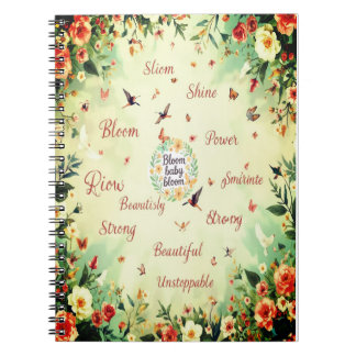 Blühe Baby Blühe - Florales Notizbuch Notizblock