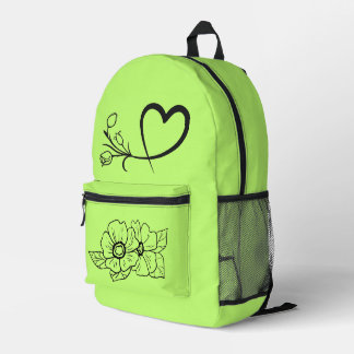 Blühe hell – Einfacher Blumen-Rucksack Bedruckter Rucksack