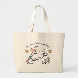 Blühe in Deiner Eigenen Zeit Bunny-Tasche Jumbo Stoffbeutel