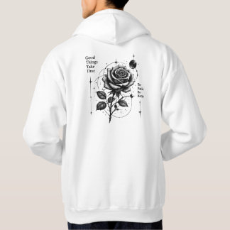 Blühe in Deiner Eigenen Zeit Celestial Rose Gothic Hoodie