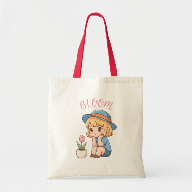 Blühe in Deiner Eigenen Zeit Mädchen-Tasche Tragetasche (Vorne)
