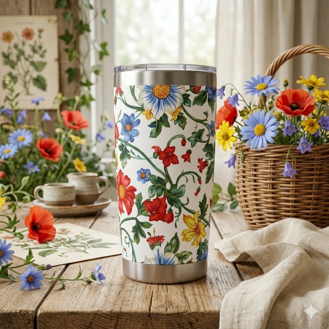 Blühe Kühn | Florales Thermoglas  Thermobecher (Von Creator hochgeladen)