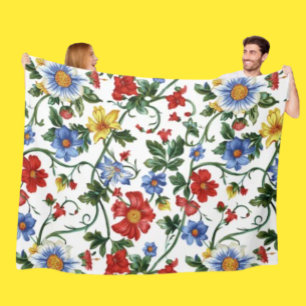 Blühe Kühnes Farbige Floral-Fleece-Decke Fleecedecke