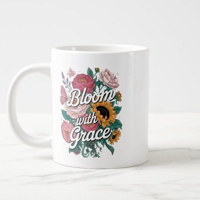 Blühe mit Anmut  Jumbo-Tasse (Links)