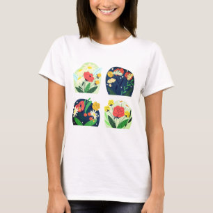 Blühe mit Blumen Damen T-Shirt